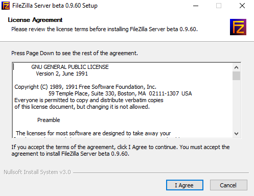 FTP install License