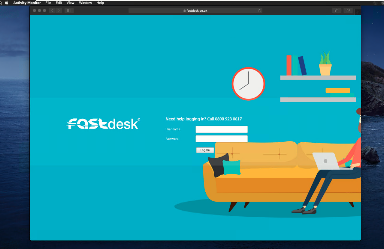 Image 4: macOS FastDesk web URL page