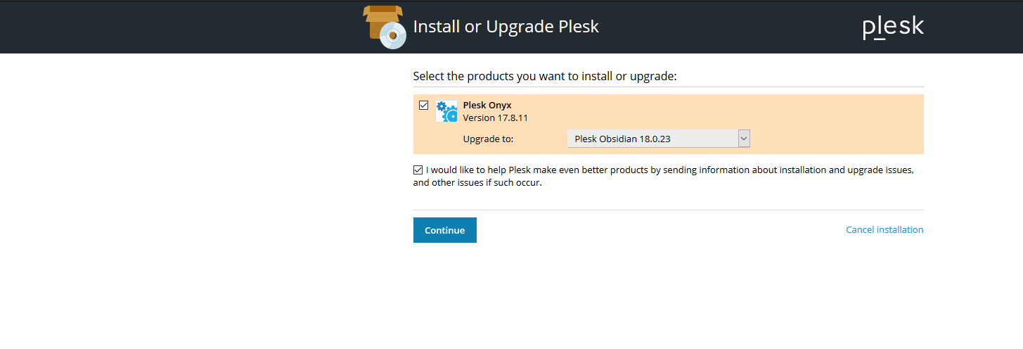 Plesk Install or Upgrade