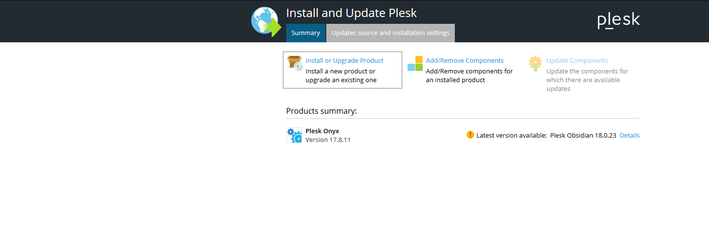 Plesk Updates or Upgrades
