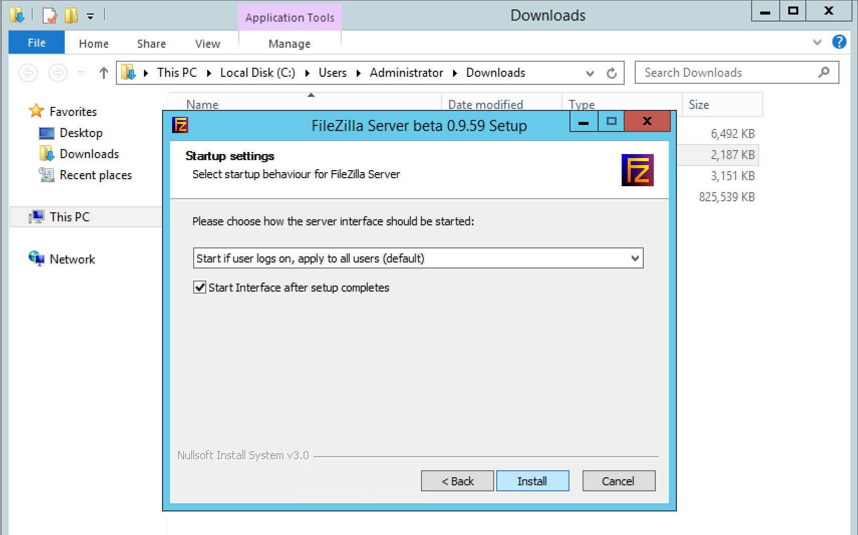 FileZilla server settings 2